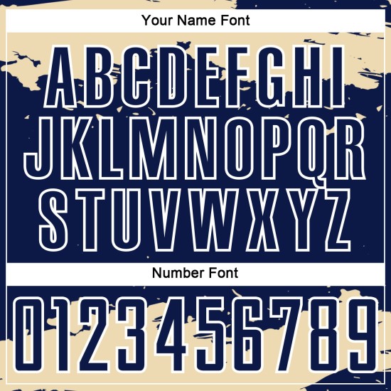 Maglia da calcio personalizzata con frammento astratto, stampata a sublimazione, uniforme blu navy, crema e bianco Maglia da calcio personalizzata con frammento astratto, stampata a sublimazione, uniforme blu navy, crema e bianco