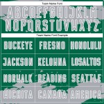 Maglia da calcio personalizzata astratta verde grigio-bianca Kelly, frammento, arte sublimatica Maglia da calcio personalizzata astratta verde grigio-bianca Kelly, frammento, arte sublimatica