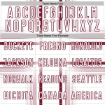 Maglia da calcio bianca con linee cremisi stampate a sublimazione personalizzata Maglia da calcio bianca con linee cremisi stampate a sublimazione personalizzata