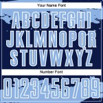 Maglia da calcio blu navy-bianca personalizzata con frammento di sublimazione, arte uniforme Maglia da calcio blu navy-bianca personalizzata con frammento di sublimazione, arte uniforme