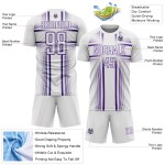Maglia da calcio viola uniforme con linee sublimatiche bianche personalizzate Maglia da calcio viola uniforme con linee sublimatiche bianche personalizzate