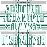 Maglia da calcio verde uniforme bianca con linee sublimatiche Kelly Custom Maglia da calcio verde uniforme bianca con linee sublimatiche Kelly Custom