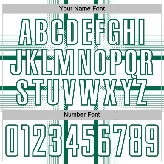 Maglia da calcio verde uniforme bianca con linee sublimatiche Kelly Custom Maglia da calcio verde uniforme bianca con linee sublimatiche Kelly Custom