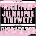 Maglia da calcio nera, frammento di luce astratta rosa-bianca, uniforme, sublimazione artistica personalizzata Maglia da calcio nera, frammento di luce astratta rosa-bianca, uniforme, sublimazione artistica personalizzata