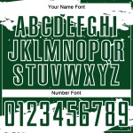 Frammento di maglia uniforme, arte sublimatica personalizzata astratta verde bianca da calcio Frammento di maglia uniforme, arte sublimatica personalizzata astratta verde bianca da calcio