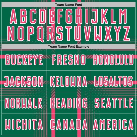 Maglia da calcio personalizzata con stampa a sublimazione al neon, linee Kelly Green, uniforme rosa-bianca Maglia da calcio personalizzata con stampa a sublimazione al neon, linee Kelly Green, uniforme rosa-bianca