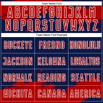 Maglia personalizzata rossa e bianca astratta con frammento di uniforme da calcio della Marina Militare