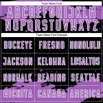 Maglia da calcio nera personalizzata con stampa a sublimazione, motivo astratto viola-bianco di medie dimensioni Maglia da calcio nera personalizzata con stampa a sublimazione, motivo astratto viola-bianco di medie dimensioni