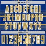 Maglia da calcio personalizzata con stampa sublimatica, linee uniformi reali, oro-bianco antico Maglia da calcio personalizzata con stampa sublimatica, linee uniformi reali, oro-bianco antico