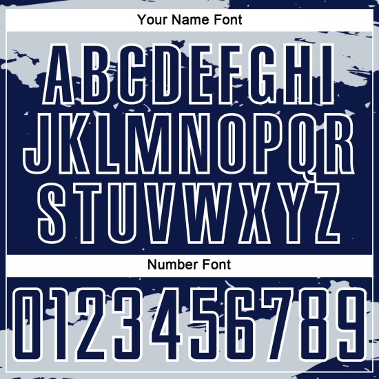 Maglia da calcio blu navy argento-bianca, frammento di uniforme astratta personalizzata, stampata a sublimazione artistica Maglia da calcio blu navy argento-bianca, frammento di uniforme astratta personalizzata, stampata a sublimazione artistica