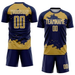 Frammento di maglia astratta Old Navy, uniforme da calcio personalizzata, oro e bianco, stampata a sublimazione Frammento di maglia astratta Old Navy, uniforme da calcio personalizzata, oro e bianco, stampata a sublimazione