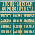 Maglia da calcio personalizzata Old Lines Sublimation Uniform Teal Oro-Bianco Maglia da calcio personalizzata Old Lines Sublimation Uniform Teal Oro-Bianco