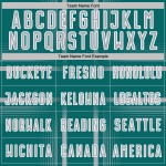 Maglia da calcio con linee uniformi, colore grigio-verde acqua e bianco, stampata a sublimazione personalizzata Maglia da calcio con linee uniformi, colore grigio-verde acqua e bianco, stampata a sublimazione personalizzata