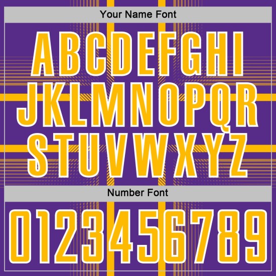 Maglia da calcio personalizzata con linee bianche e oro stampate a sublimazione, uniforme viola