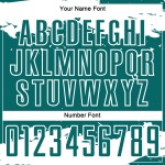 Maglia da calcio personalizzata bianca con sublimazione di frammenti astratti, colore verde acqua Maglia da calcio personalizzata bianca con sublimazione di frammenti astratti, colore verde acqua