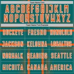 Maglia da calcio personalizzata arancione-bianca verde acqua con stampa a sublimazione Maglia da calcio personalizzata arancione-bianca verde acqua con stampa a sublimazione