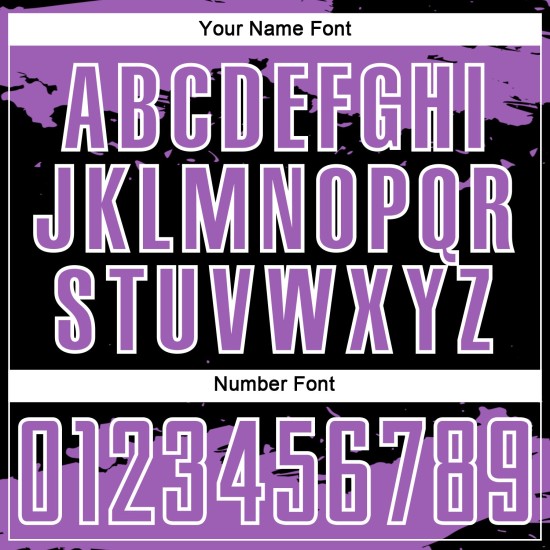 Maglia da calcio nera personalizzata con stampa a sublimazione, motivo astratto viola-bianco di medie dimensioni Maglia da calcio nera personalizzata con stampa a sublimazione, motivo astratto viola-bianco di medie dimensioni