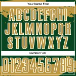 Frammento di maglia da calcio, uniforme verde, arte astratta oro-bianco, stampa a sublimazione personalizzata Frammento di maglia da calcio, uniforme verde, arte astratta oro-bianco, stampa a sublimazione personalizzata