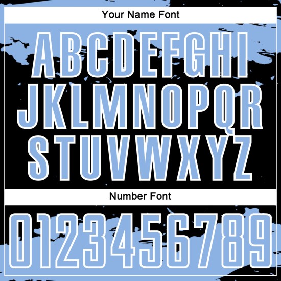 Maglia da calcio personalizzata con motivo astratto leggero, stampata a sublimazione, blu-bianco, uniforme nera Maglia da calcio personalizzata con motivo astratto leggero, stampata a sublimazione, blu-bianco, uniforme nera