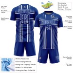 Maglia da calcio uniforme Royal Lines Sublimazione bianca personalizzata Maglia da calcio uniforme Royal Lines Sublimazione bianca personalizzata