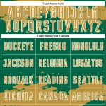 Maglia da calcio Kelly Soccer, vecchia uniforme con stampa a sublimazione, personalizzata con frammenti astratti, verde oro e bianco