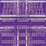 Maglia da calcio personalizzata con stampa sublimatica viola e crema Maglia da calcio personalizzata con stampa sublimatica viola e crema