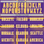 Maglia da calcio personalizzata con linee bianche e oro stampate a sublimazione, uniforme viola