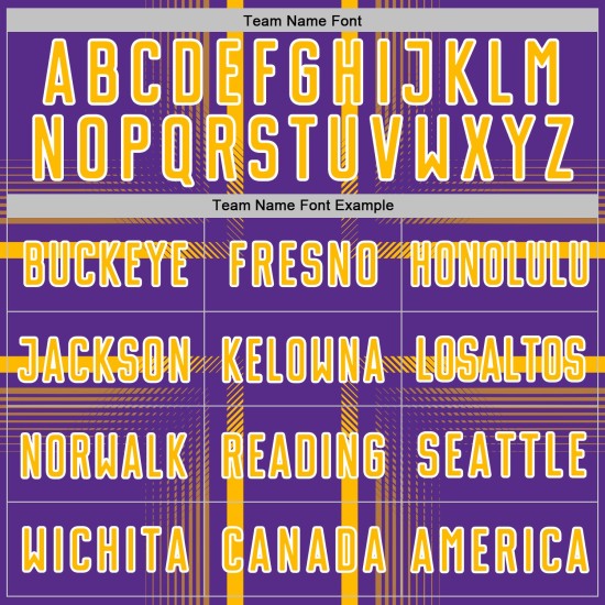 Maglia da calcio personalizzata con linee bianche e oro stampate a sublimazione, uniforme viola