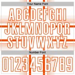 Maglia da calcio bianca personalizzata con linee arancioni stampata a sublimazione Maglia da calcio bianca personalizzata con linee arancioni stampata a sublimazione