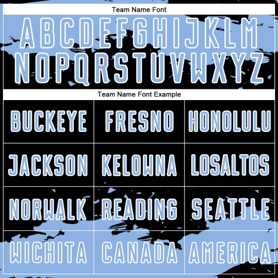 Maglia da calcio personalizzata con motivo astratto leggero, stampata a sublimazione, blu-bianco, uniforme nera Maglia da calcio personalizzata con motivo astratto leggero, stampata a sublimazione, blu-bianco, uniforme nera