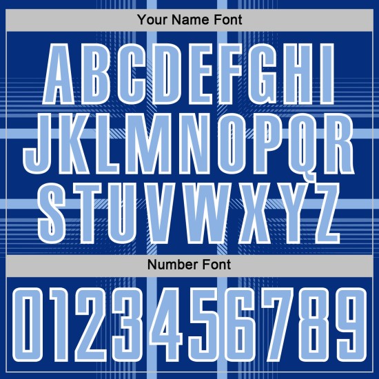 Maglia da calcio personalizzata Royal Soccer con linee chiare stampate a sublimazione, blu e bianco Maglia da calcio personalizzata Royal Soccer con linee chiare stampate a sublimazione, blu e bianco