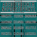 Maglia da calcio personalizzata con linee di sublimazione uniformi nero-bianco verde acqua