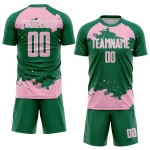 Frammento uniforme sublimazione maglia verde rosa-bianca arte astratta personalizzata calcio Kelly Light Frammento uniforme sublimazione maglia verde rosa-bianca arte astratta personalizzata calcio Kelly Light