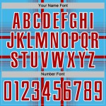 Maglia da calcio personalizzata con sublimazione, linee blu, uniforme rossa e bianca Maglia da calcio personalizzata con sublimazione, linee blu, uniforme rossa e bianca