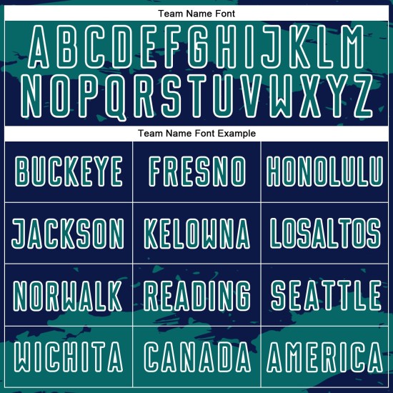 Frammento di sublimazione astratta personalizzata maglia blu navy uniforme da calcio arte verde acqua-bianco Frammento di sublimazione astratta personalizzata maglia blu navy uniforme da calcio arte verde acqua-bianco