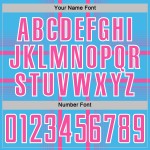 Maglia da calcio personalizzata Sky Lines rosa-bianca blu con stampa sublimatica Maglia da calcio personalizzata Sky Lines rosa-bianca blu con stampa sublimatica