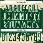 Maglia da calcio personalizzata con frammento astratto, uniforme, arte verde crema-bianco Maglia da calcio personalizzata con frammento astratto, uniforme, arte verde crema-bianco