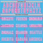 Maglia da calcio personalizzata Sky Lines rosa-bianca blu con stampa sublimatica Maglia da calcio personalizzata Sky Lines rosa-bianca blu con stampa sublimatica