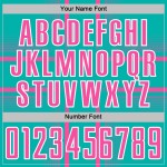 Maglia da calcio personalizzata con linee uniformi rosa-bianche, stampa a sublimazione, acquamarina Maglia da calcio personalizzata con linee uniformi rosa-bianche, stampa a sublimazione, acquamarina