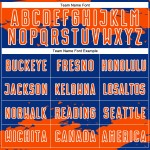 Maglia da calcio personalizzata con stampa astratta arancione-bianca, frammento di uniforme da calcio