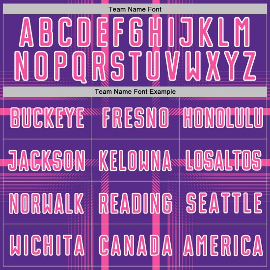 Maglia da calcio personalizzata con linee viola e stampa sublimatica rosa-bianca Maglia da calcio personalizzata con linee viola e stampa sublimatica rosa-bianca