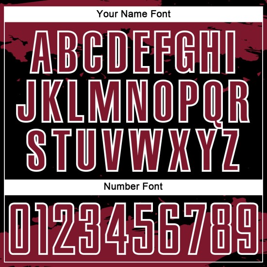 Maglia da calcio personalizzata astratta nera cremisi-bianca, frammento d'arte Maglia da calcio personalizzata astratta nera cremisi-bianca, frammento d'arte