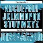 Maglia da calcio personalizzata con frammento nero, uniforme astratta da calcio, stampata in sublimazione blu-bianca Panther Maglia da calcio personalizzata con frammento nero, uniforme astratta da calcio, stampata in sublimazione blu-bianca Panther