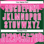 Maglia da calcio personalizzata con stampa a sublimazione astratta, verde, rosa e bianco, frammento uniforme