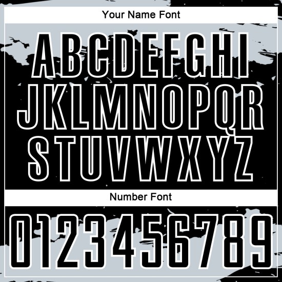 Frammento di maglia da calcio nera personalizzata con stampa sublimatica in bianco e argento Frammento di maglia da calcio nera personalizzata con stampa sublimatica in bianco e argento