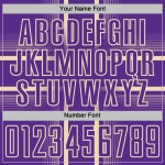 Maglia da calcio personalizzata con stampa sublimatica viola e crema Maglia da calcio personalizzata con stampa sublimatica viola e crema