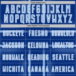 Maglia da calcio personalizzata Royal Soccer con linee chiare stampate a sublimazione, blu e bianco Maglia da calcio personalizzata Royal Soccer con linee chiare stampate a sublimazione, blu e bianco