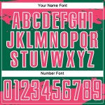 Maglia da calcio personalizzata, motivo Kelly, rosa-bianco verde, frammento astratto, sublimazione, neon Maglia da calcio personalizzata, motivo Kelly, rosa-bianco verde, frammento astratto, sublimazione, neon