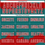 Frammento astratto di maglia da calcio personalizzata in rosso-verde acqua e bianco, sublimazione artistica