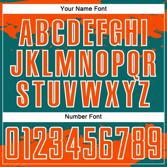 Maglia personalizzata astratta uniforme arancione-bianca sublimazione frammento d'arte verde acqua calcio Maglia personalizzata astratta uniforme arancione-bianca sublimazione frammento d'arte verde acqua calcio